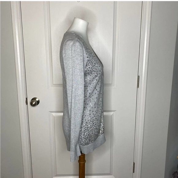 White House Black Market Silver Studded Cardigan - Picture 6 of 10